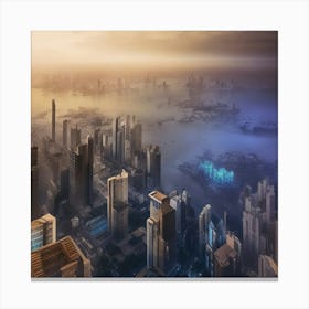 Futuristic Cityscape 1 Canvas Print