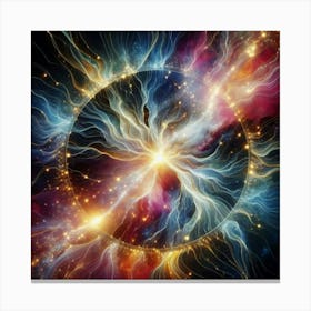Radiant Mysterious Marble Light: Multicolor marble 8 Canvas Print