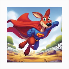 Super Kangaroo Canvas Print