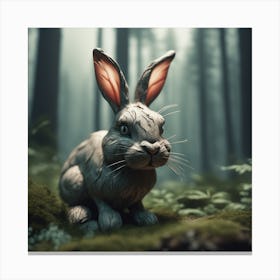 Rabbit In The Forest 57 Canvas Print