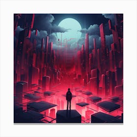 Futuristic Cityscape Canvas Print