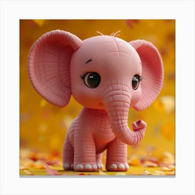 Pink Elephant 2 Canvas Print