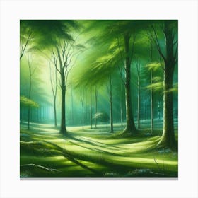 Green Forest 10 Canvas Print