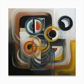 abstract painting with geometric 10 Canvas Print