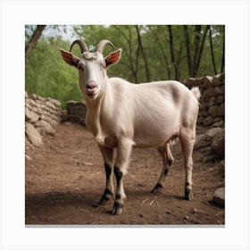 Woody Goat Canvas Print