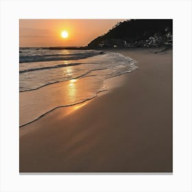 659825 Sunset Time On The Beach Xl 1024 V1 0 Canvas Print