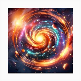 Spiral Galaxy In Space 1 Canvas Print