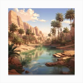 Forgotten Oasis Sketch Canvas Print