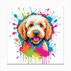 Graffiti Golden Doodle 3 Canvas Print