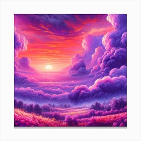 Purple Clouds Canvas Print