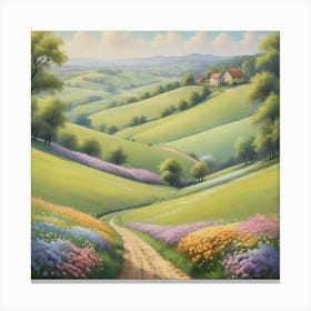 Road To Spring Painting Canvas Print