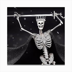 Skeleton With Sword Canvas Print