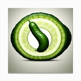 Cucumber Slice 2 Canvas Print