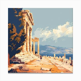 A Ephesus In Turkey Lofi Illustration 1720349754 3 Canvas Print