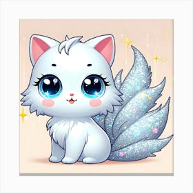 Cute Cat With Blue Eyes Canvas Print