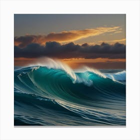 Default Create Unique Design Of Ocean Waves 0 Canvas Print