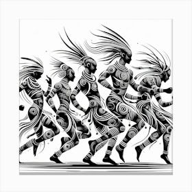 Tribal Dancers 1 Canvas Print