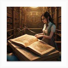 The Young Librarian 10 Canvas Print