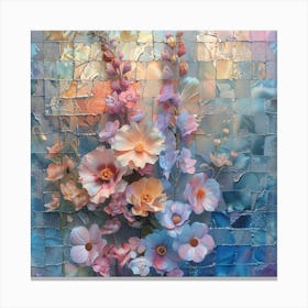 Mosaic Flowers Canvas Print