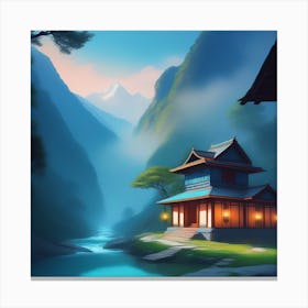 Asian Village Canvas Print