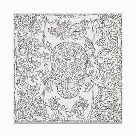 Day Of The Dead Skull 58 Canvas Print