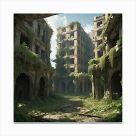 Last Of Us City art print 1 Canvas Print