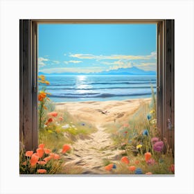 Open Door To The Beach Canvas Print