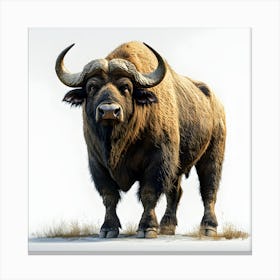 Majestic African Buffalo: The Power of Wildlife Photography Canvas Print