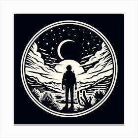 Man In The Desert Canvas Print