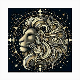 Zodiac Lion Canvas Print