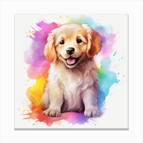 Watercolour Golden Retriever Canvas Print