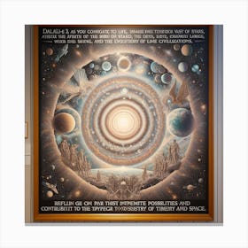 Universe In A Circle Canvas Print