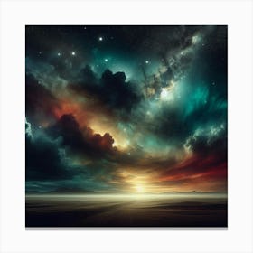 Space Background Stock Videos & Royalty-Free Footage Canvas Print