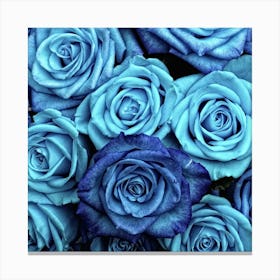 Blue Roses Canvas Print