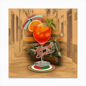 Aperol Spritz Cocktail Canvas Print