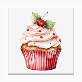 Christmas Cupcake Canvas Print