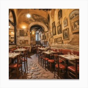 In A Roman Osteria Canvas Print