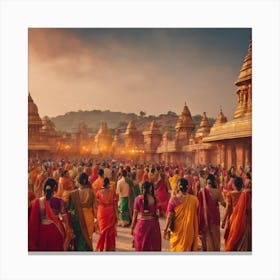 indian traditional background Canvas Print