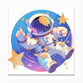 Astronaut In Space 24 Canvas Print