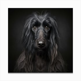Black Dog Portrait Canvas Print