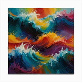 Rainbow Waves Canvas Print