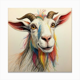 Rainbow Goat 7 Canvas Print