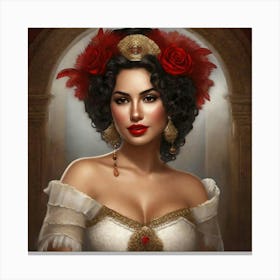 Mexican Beauty Portrait 3 Canvas Print