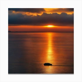 Sunset Over The Sea Canvas Print