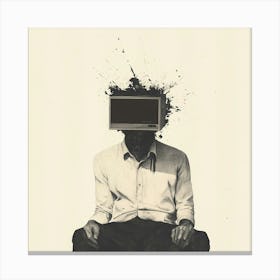 Tv Head Canvas Print