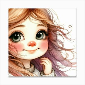 Cute Little Girl 2 Canvas Print