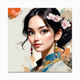 Chinese Girl 4 Canvas Print