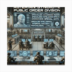 A Detailed Futuristic Scene Showcasing The Asteria Canvas Print