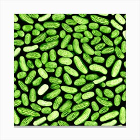 Green Cucumbers Canvas Print