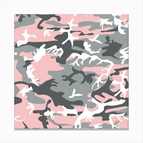 Pink Camouflage, Gray Camouflage, Urban Camouflage, Military, Army Canvas Print